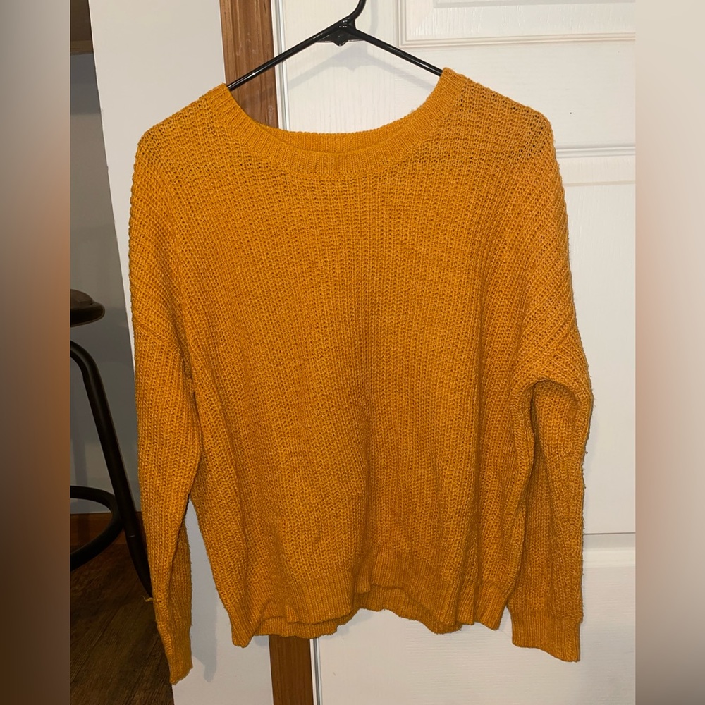 Orange knit sweater
